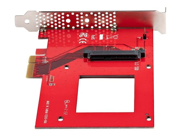 STARTECH.COM U.3 til PCIe-adapterkort PCIe 4.0 x4-adapter for 2,5-tommers U.3 NVMe SSD-er SFF-TA-1001 PCI Express-tilleggskort TAA C