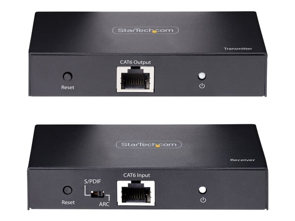 Startech 4K HDMI Extender Over CAT5/CAT6 Cable, 4K 60Hz HDR Video Extender, Up to 230ft (70m), HDMI Over Ethernet Cable, S/PDIF Audio Out, HDMI Tra...