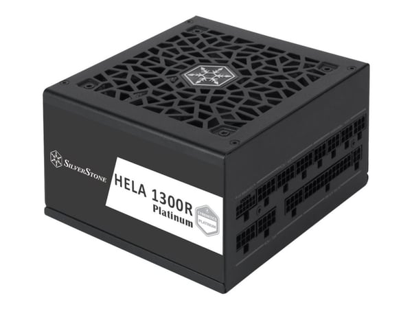 SilverStone HELA 1300R Platinum - Strømforsyning (intern) - ATX12V 3.0/ EPS12V 2.92 - AC 100-240 V - 1300 watt - aktiv PFC - svart