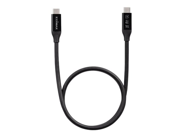 Edimax UC4 Series - USB-kabel - USB-C (hane) till USB-C (hane) - USB4 / Thunderbolt 3 / DisplayPort - 20 V - 5 A - 50 cm - stöd för 4K, stöd för 5K...
