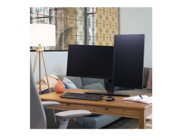 Ergotron Neo-Flex - Stativ - for 2 LCD-skjermer - svart - skjermstørrelse: inntil 24" - skrivebord