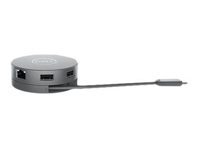 Dell Mobile Adapter DA310 - Dokkingstasjon - USB-C - VGA, DP, HDMI, USB-C - 1GbE