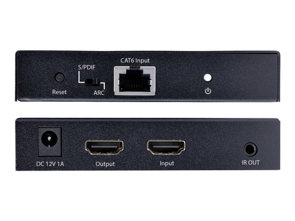 Startech 4K HDMI Extender Over CAT5/CAT6 Cable, 4K 60Hz HDR Video Extender, Up to 230ft (70m), HDMI Over Ethernet Cable, S/PDIF Audio Out, HDMI Tra...