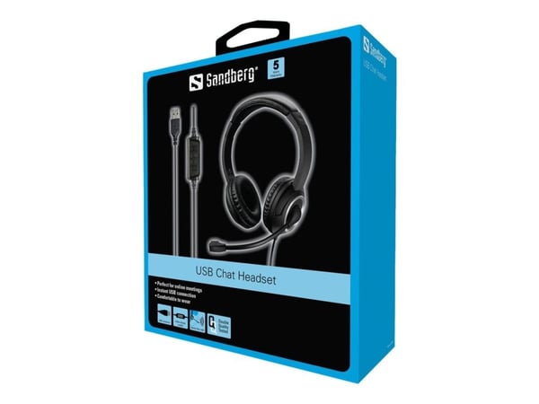 Sandberg USB Chat Headset - Headset - på örat - kabelansluten - USB-A