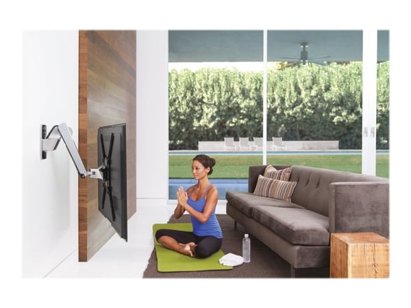 Ergotron Interactive Arm HD - Monteringssett (leddarm, VESA-adapter, veggmonteringsbrakett) - Konstant kraftteknologi - for LCD-skjerm - aluminium ...