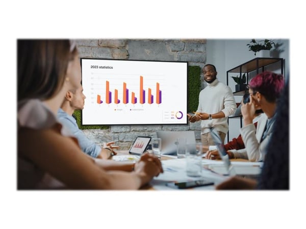 Optoma N3751K - 75" Diagonalklasse N-Series LED-bakgrunnsbelyst LCD-skjerm - digital skilting / konferanse - 4K UHD (2160p) 3840 x 2160 - Direct LE...