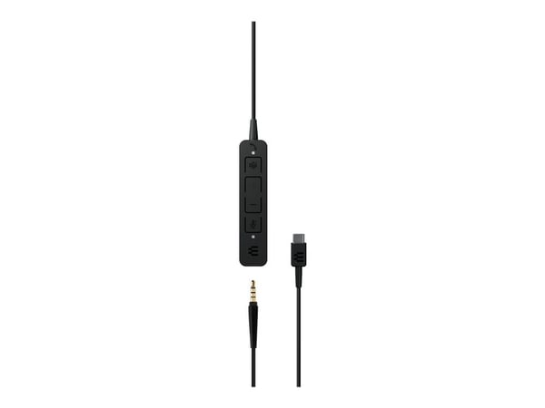 EPOS ADAPT 135T USB-C II - ADAPT 100 Series - hodesett - on-ear - kablet - 3,5 mm jakk, USB-C - svart - Certified for Microsoft Teams, Optimert for UC