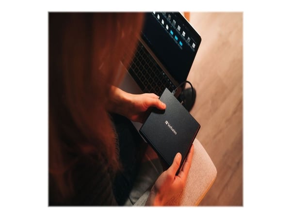 Verbatim Slimline CD/DVD, Musta, Vaaka, Kannettava tietokone, DVD-RW, USB 2.0, CD, CD-R, CD-RW, DVD, DVD+R, DVD+R DL, DVD+RW, DVD-R, DVD-R DL, DVD-...