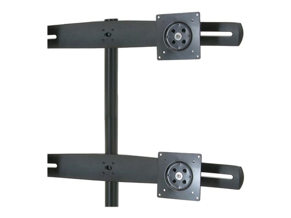 Ergotron DS100 Quad-Monitor Desk Stand - Ställ - för 4 LCD-bildskärmar - aluminium, stål - svart - skärmstorlek: upp till 24 tum - skrivbord