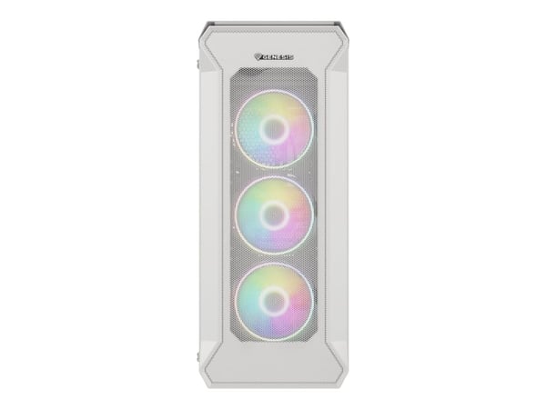 Genesis Irid 505 V2 aRGB - Mid tower - ATX - genomskinlig sidopanel (härdat glas) - ingen strömförsörjning (ATX) - vit - USB/ljud