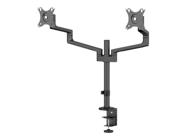 Neomounts DS60-425BL2 - Monteringssett (leddarm) - full bevegelse - for 2 skjermer - stål - svart - skjermstørrelse: 17"-27" - skrivebordsmonterbar