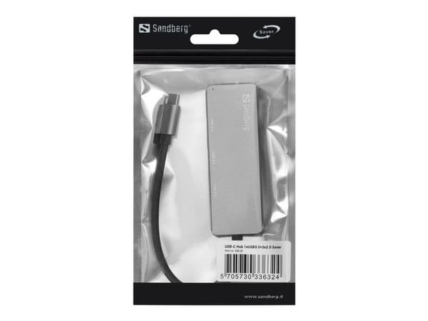 Sandberg - Keskitin - 1 x SuperSpeed USB 3.0 + 3 x USB 2.0 - pöytätietokoneet
