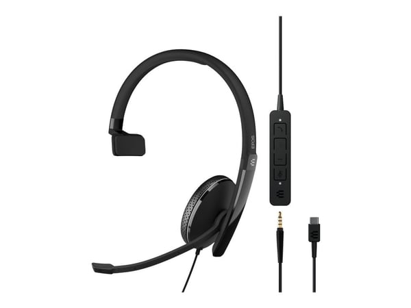 EPOS ADAPT 135 USB-C II - ADAPT 100 Series - hodesett - on-ear - kablet - 3,5 mm jakk, USB-C - svart - Optimert for UC
