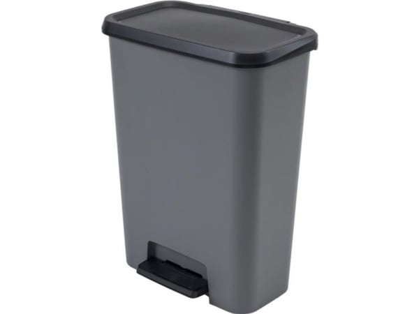 Curver / Keter CURVER AVFALLSBUNGE MED PEDAL 23+23L /DARK BALL/ Juodas