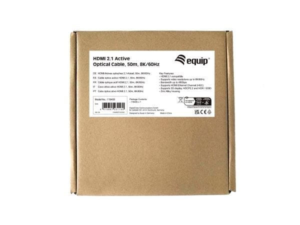 Equip 119455, 50 m, HDMI-tyyppi A (vakio), HDMI-tyyppi A (vakio), 3D, Äänen paluukanava (ARC), Musta