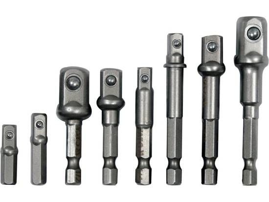 Yato YT-04639, Krom vanadium stål (Cr-V), Sekskantet skaft, 25,4 / 4 mm (1 / 4"), Sekskantet skaft, 8 stk, 72 mm