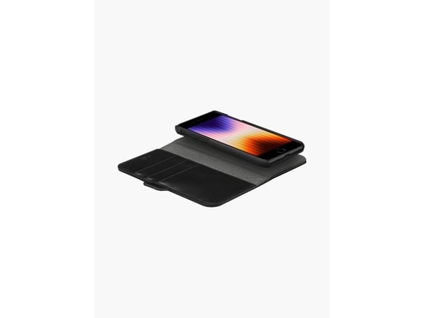 dbramante1928 Stockholm - Flipomslag til mobiltelefon - polyuretan (PU), plastik - sort - for Apple iPhone 7, 8, SE (2. generasjon), SE (3. generas...