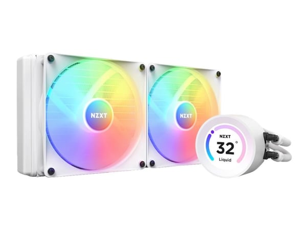 NZXT Kraken Elite 280 RGB - Væskekjølesystem for prosessor - med LCD-skjerm - (for: LGA115x Socket, LGA1200, LGA1700, AM4, AM5) - kobber - 140 mm -...