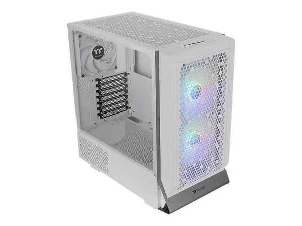 Thermaltake Ceres 300 TG ARGB Snow - Mid tower - utökad ATX - genomskinlig sidopanel (härdat glas) - ingen strömförsörjning (PS/2) - vit - USB/ljud