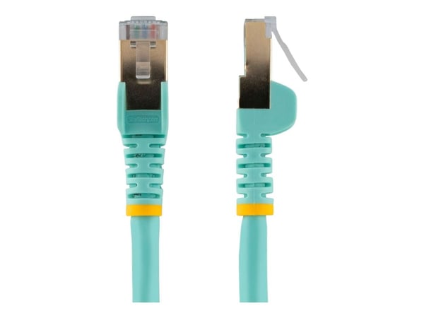 Startech 1m CAT6A Ethernet Cable, 10 Gigabit Shielded Snagless RJ45 100W PoE Patch Cord, CAT 6A 10GbE STP Network Cable w/Strain Relief, Aqua, UL C...