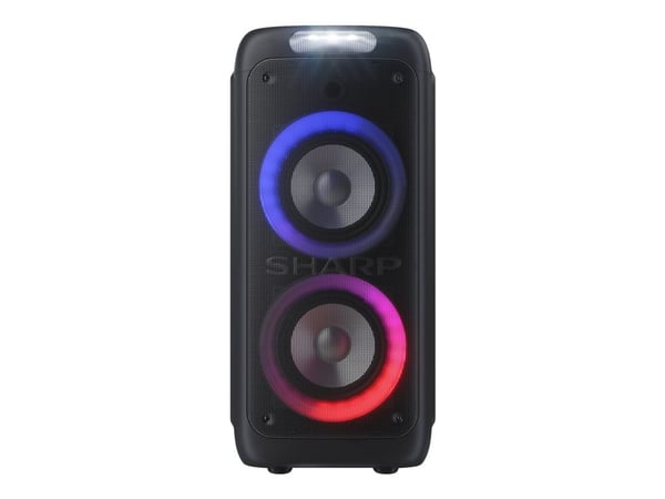 Sharp XParty Street Beat PS-949 - Selskapshøyttaler - trådløs - Bluetooth - Appstyrt - svart (grillfarge - svart)