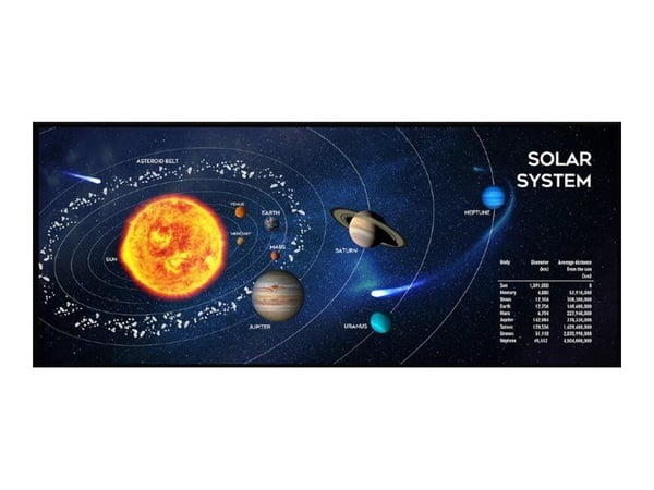 Gembird MP-SOLARSYSTEM-XL-01 - Musematte - ekstra stor - cosmos - svart