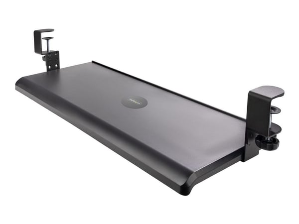 StarTech Under-Desk Keyboard Tray, Clamp-on Keyboard Holder, Supports up to 12kg (26.5lb), Sliding Keyboard and Mouse Drawer with C-Clamps, Height ...