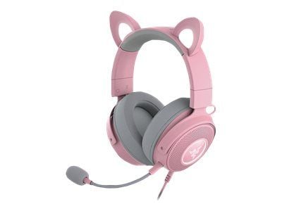 Razer Kraken Kitty V2 Pro - Hodesett - full størrelse - kablet - USB - lydisolerende - kvarts