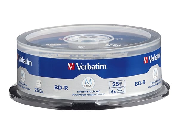 Verbatim 98909, 25 GB, BD-R, Akseli, 25 kpl