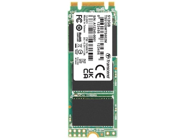 Transcend MTS602M, 512 GB, M.2, 530 MB/s, 6 Gbit/s