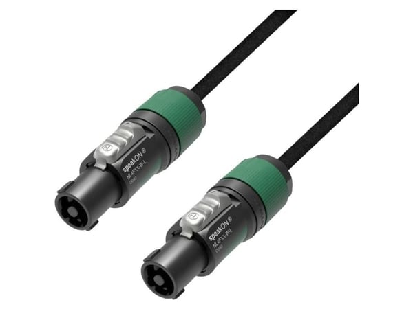 Adam Hall 5 STAR S225 SS 0200 Kaiutinliitäntäkaapeli [1x #####NL4FX-pistoke (4-nastainen) - 1x #####NL4FX-pistoke (4-nastainen)] 2 m Musta