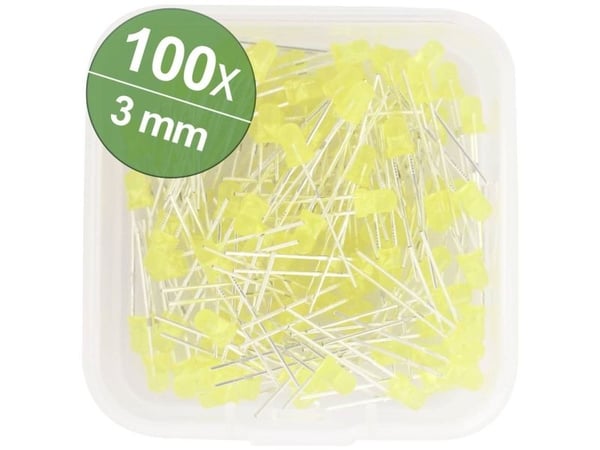 Quadrios QUAD 1802O022 - LED 3 mm - gul - 100 stk (1802O022)