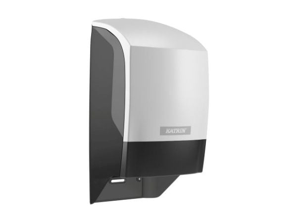 Dispenser Katrin Toiletpapir System L17.2xB15.2xH31.2cm Plast Hvid til 2 ruller,1 stk