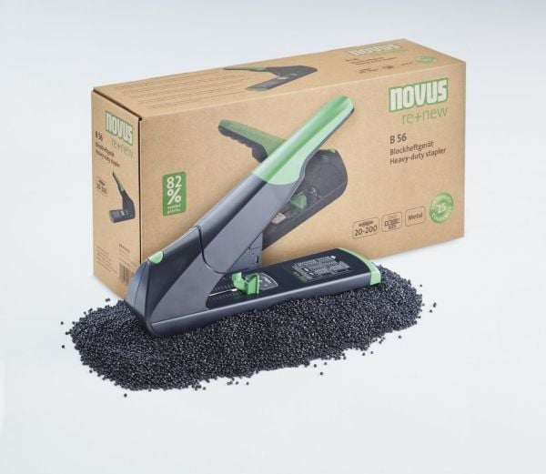Novus B 56 re+new, 200 ark, Sort, Grønn, 23/10 SUPER, 23/13 SUPER, 23/15 SUPER, 23/17 SUPER, 23/20 SUPER, 23/8, Metall, Plast, 80 g/m², 7,5 cm