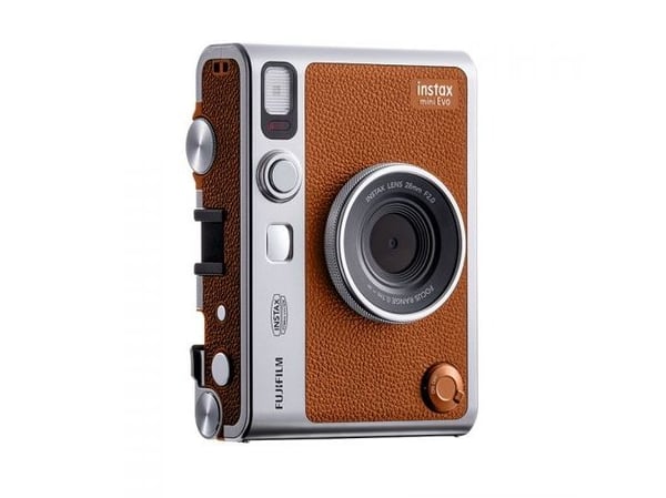 Fujifilm Instax mini Evo - Digitalkamera - kompakt med øyeblikkelig bildeskriver - Bluetooth - brun