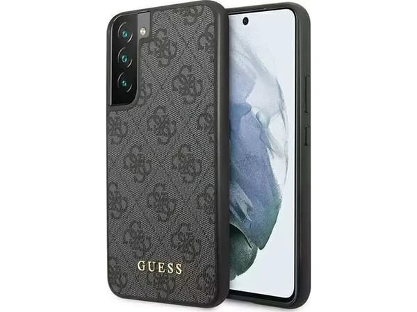 Guess GUHCS23SG4GFGR S23 S911 grå/grå hardcase 4G Metal Gold Logo