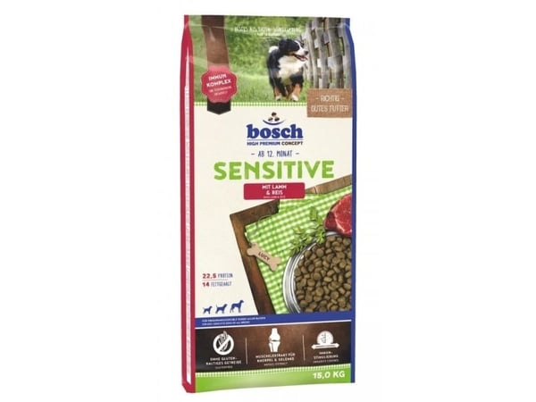 BOSCH Sensitive Lamb&Rice - tørfoder til hunde - 15 kg