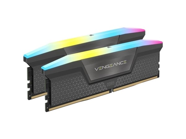 CORSAIR Vengeance RGB - DDR5 - sett - 64 GB: 2 x 32 GB - DIMM 288-pin - 6000 MT/s / PC5-48000 - CL30 - 1.4 V - ikke-bufret - grå