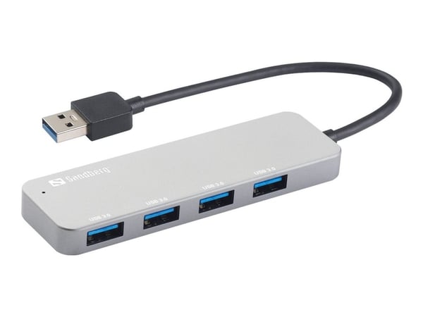 Sandberg Saver - Hub - 4 x SuperSpeed USB 3.0 - stasjonær