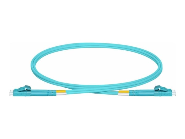 Lanview - Koblingskabel - LC/UPC-multimodus (hann) til LC/UPC-multimodus (hann) - 5 m - 2 mm - fiberoptisk - dupleks - 50 / 125 mikroner - OM3 - ha...