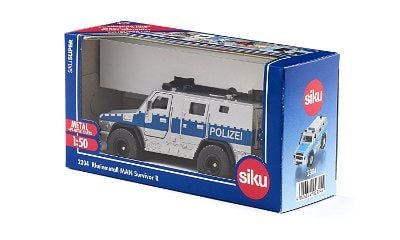Siku Rheinmetall MAN Survivor R, Poliisiauton pienoismalli, Esikoottu, 1:50, Rheinmetall MAN Survivor R, Ei sukupuolirajoitusta, Metalli, Muovi