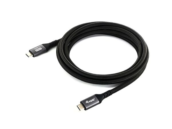 Equip 128382, 2 m, USB C, USB C, USB4 Gen 2x2, 20 Gbit/s, Sort