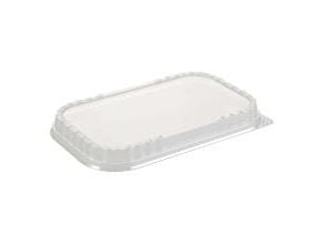 Låg t/foliebakke, Plus Pack, Rektangulær 271x168x27mm PET, transparent, pakke a 100 stk Fødevaregodk