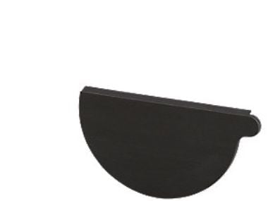 VMZINC endebund til halvrund rende ANTHRA-ZINC venstre 280/80 mm