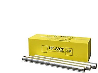 Alu-rørskål 76x30mm. 1.2mtr. - Isover TapeLock Alu2. max. 500°C med tape
