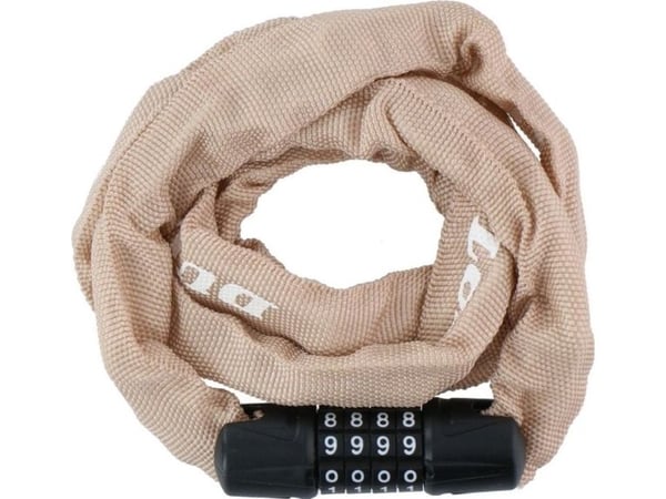 Dunlop polkupyörän ketjulukko yhdistelmällä, pituus 120 cm - beige