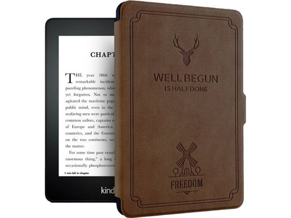 Strado Smart Motto-etuiet til Kindle Paperwhite 1/2/3 (brun) universelt