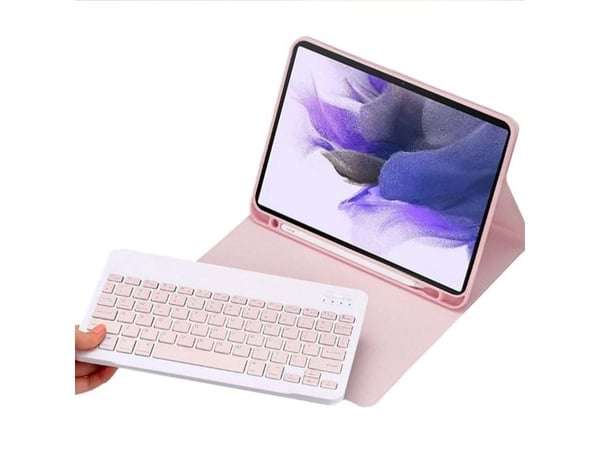 Strado tabletin kotelo näppäimistöllä Samsung Galaxy Tab S7 FE/ S7 Plus - CFS7FE (vaaleanpunainen) universaali