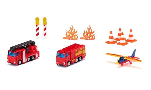 Siku Gift set Feuerwehr, Brannbil, 3 år, Metall, Plast, Sort, Oransje, Rød, Hvit