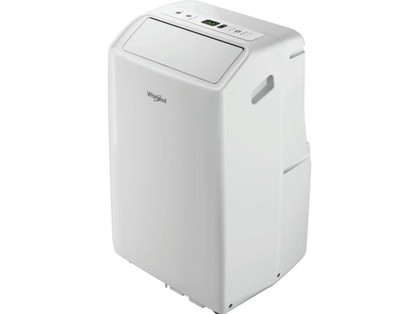 Whirlpool PACF29HP W, Monobloc bärbar luftkonditioneringsapparat, kyla, Torrlägning, Värme, 9000 BTU/h, 2 l/h, 62 dB, 30 m²